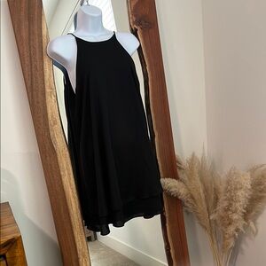 Chic Black Sleeveless Mini Dress